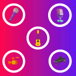 Red & violet instagram highlight templates pack