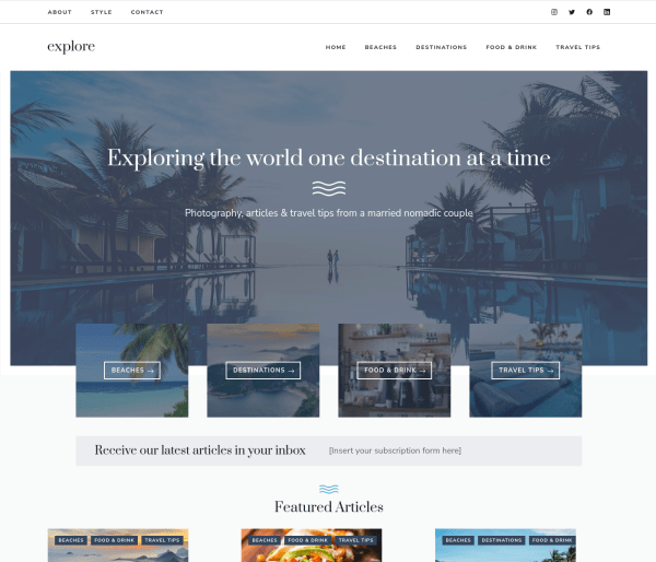 Travel website